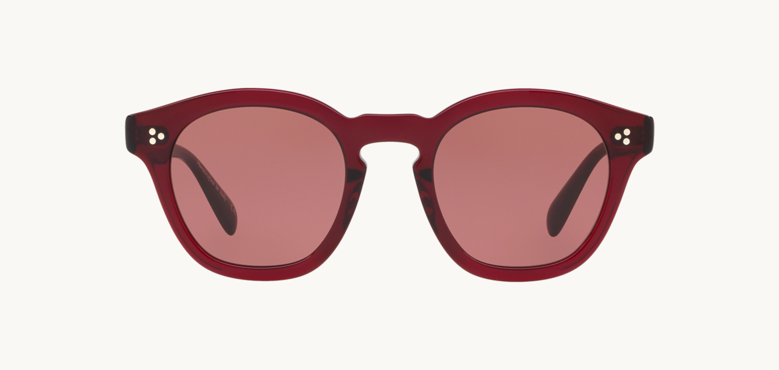 Lunettes de soleil BOUDREAU L.A - , Oliver Peoples, Pantos , de couleur Transparent Rouge.