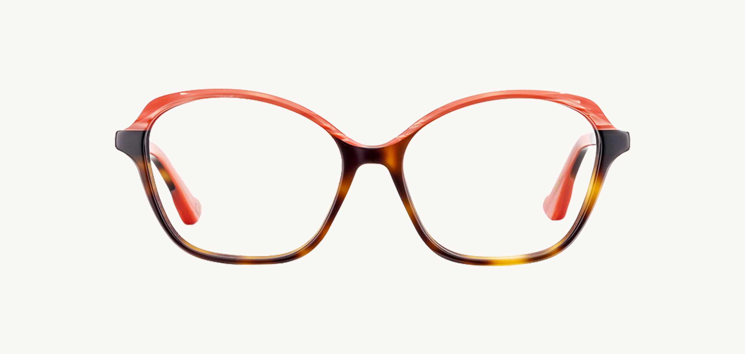 Lunettes de vue BELLUN - , Etnia Barcelona, Papillon , de couleur Orange Ecaille claire.