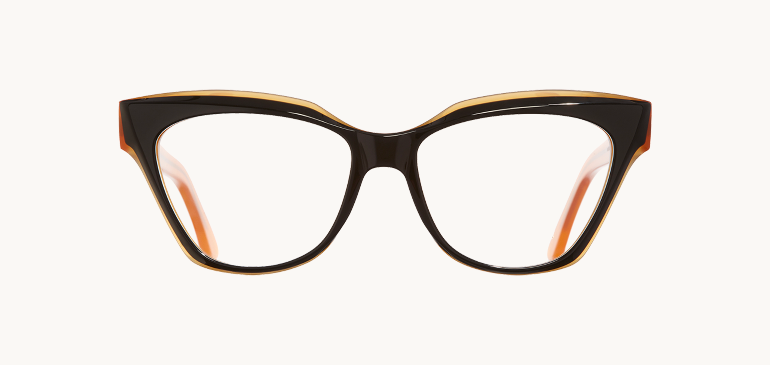 Lunettes de vue 1288 - , Cutler&Gross, Carrée Papillon, de couleur Transparent Orange.