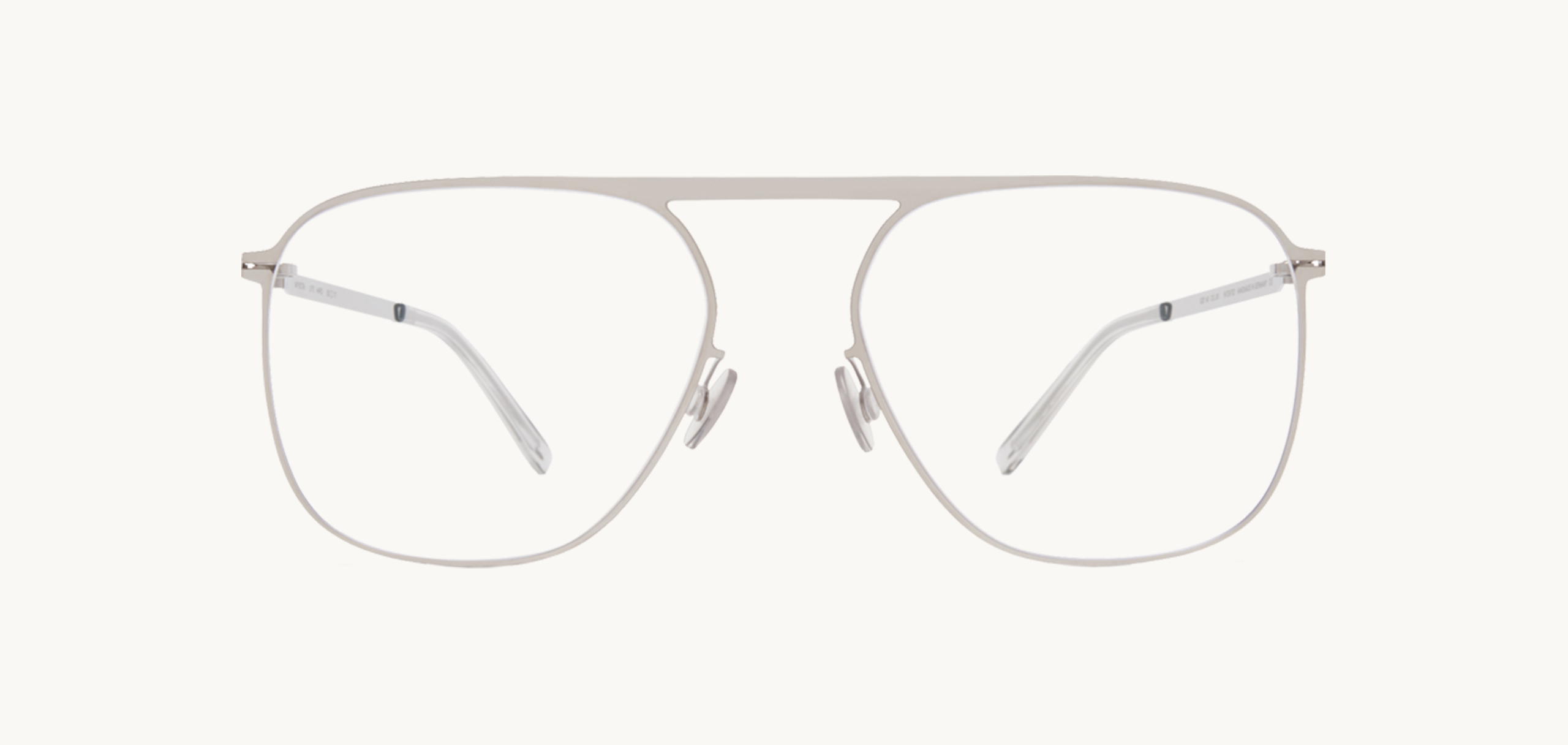 Lunettes de vue Miro - , Mykita, Rectangle Pilote, de couleur Gris Argentée.