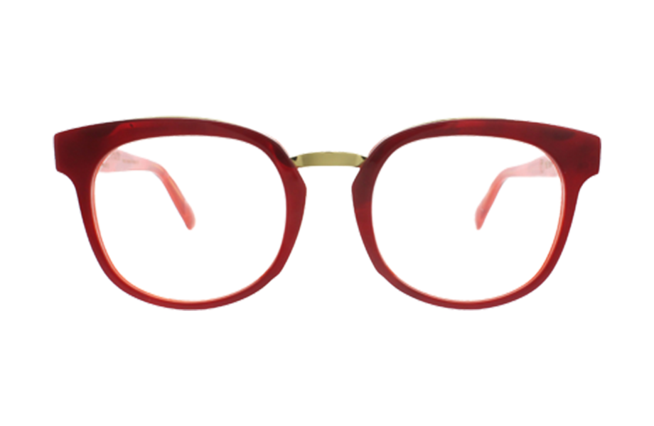 Lunettes de vue 1951M - , Emmanuel Khan, Papillon Pantos, de couleur Rouge Dorée.