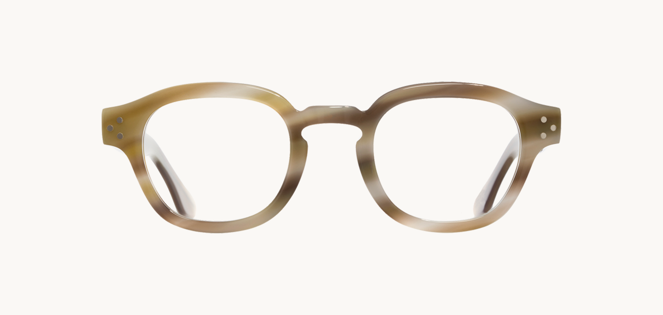 Lunettes de vue 1290 - , Cutler&Gross, Carrée , de couleur Ecaille claire Blanc.