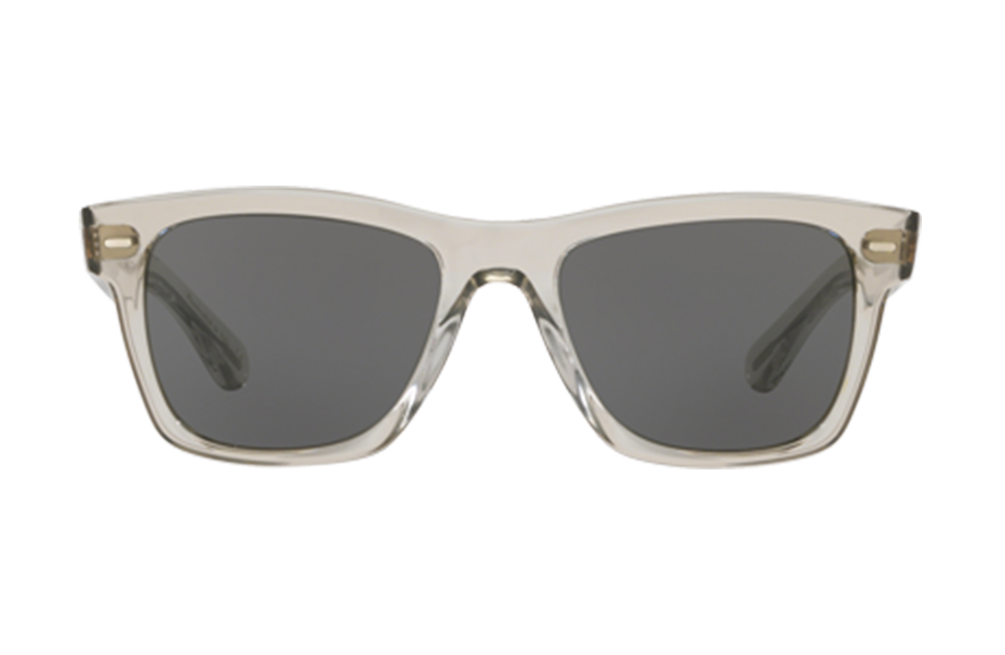 Lunettes de soleil OLIVER SUN - , Oliver Peoples, Rectangle , de couleur Transparent Gris.