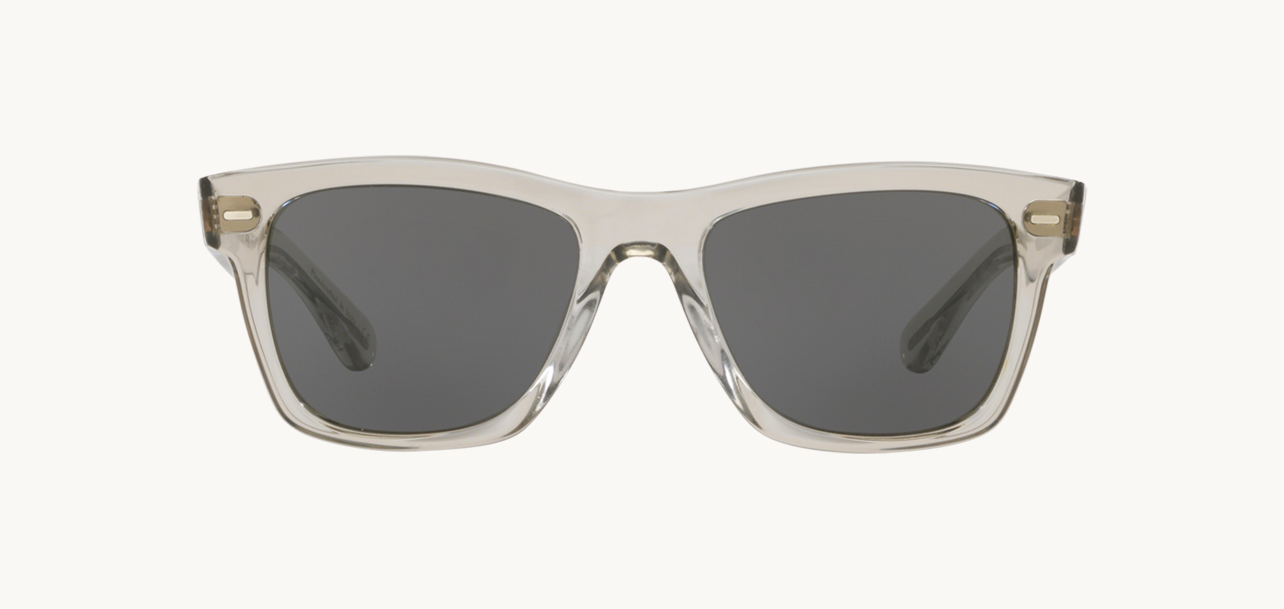 Lunettes de soleil OLIVER SUN - , Oliver Peoples, Rectangle , de couleur Transparent Gris.