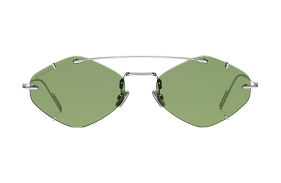 Lunettes de soleil INCLUSION - , Dior, Hexagonale , de couleur Argentée Vert.