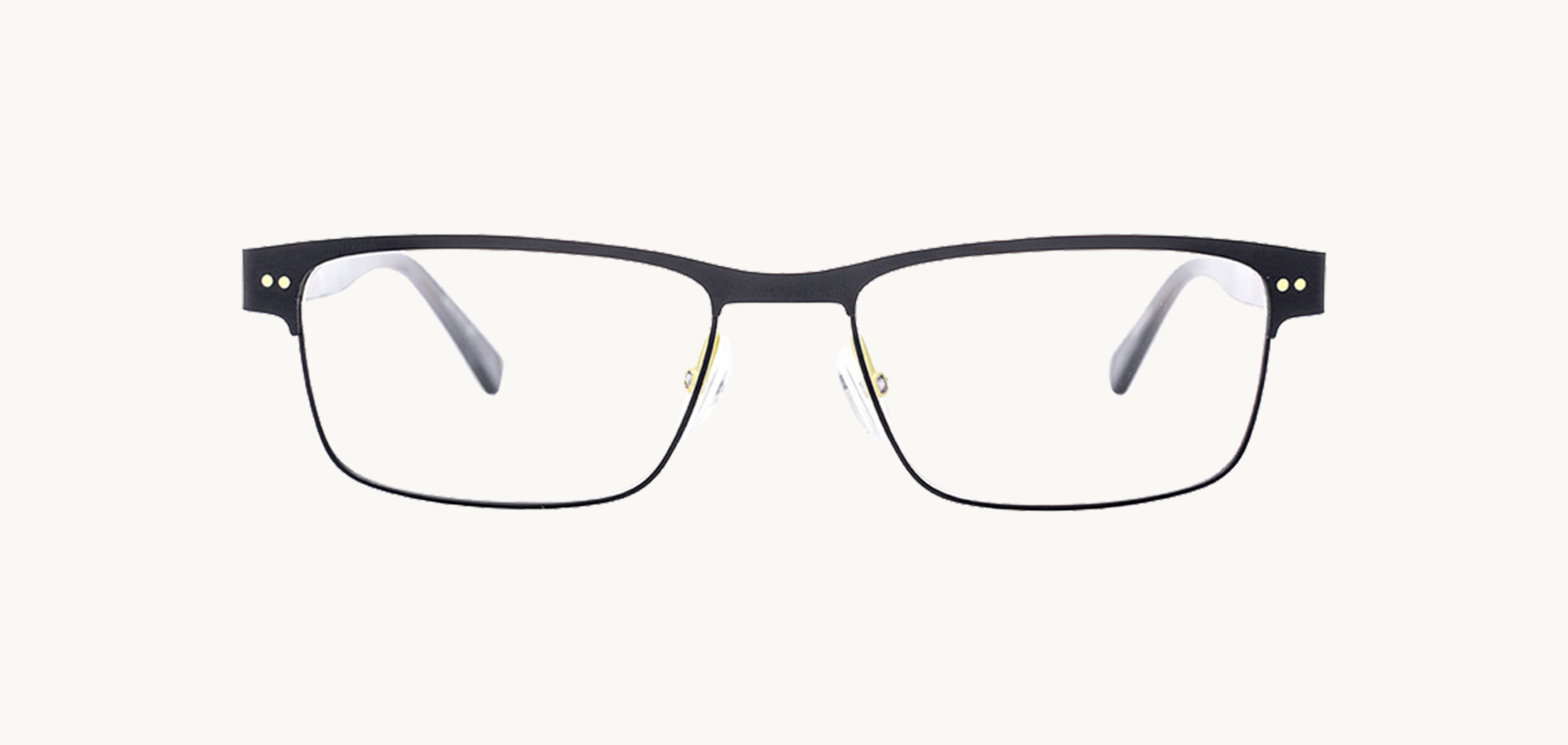 Lunettes de vue BRANDON - , Etnia Barcelona, Rectangle , de couleur Noir Jaune.