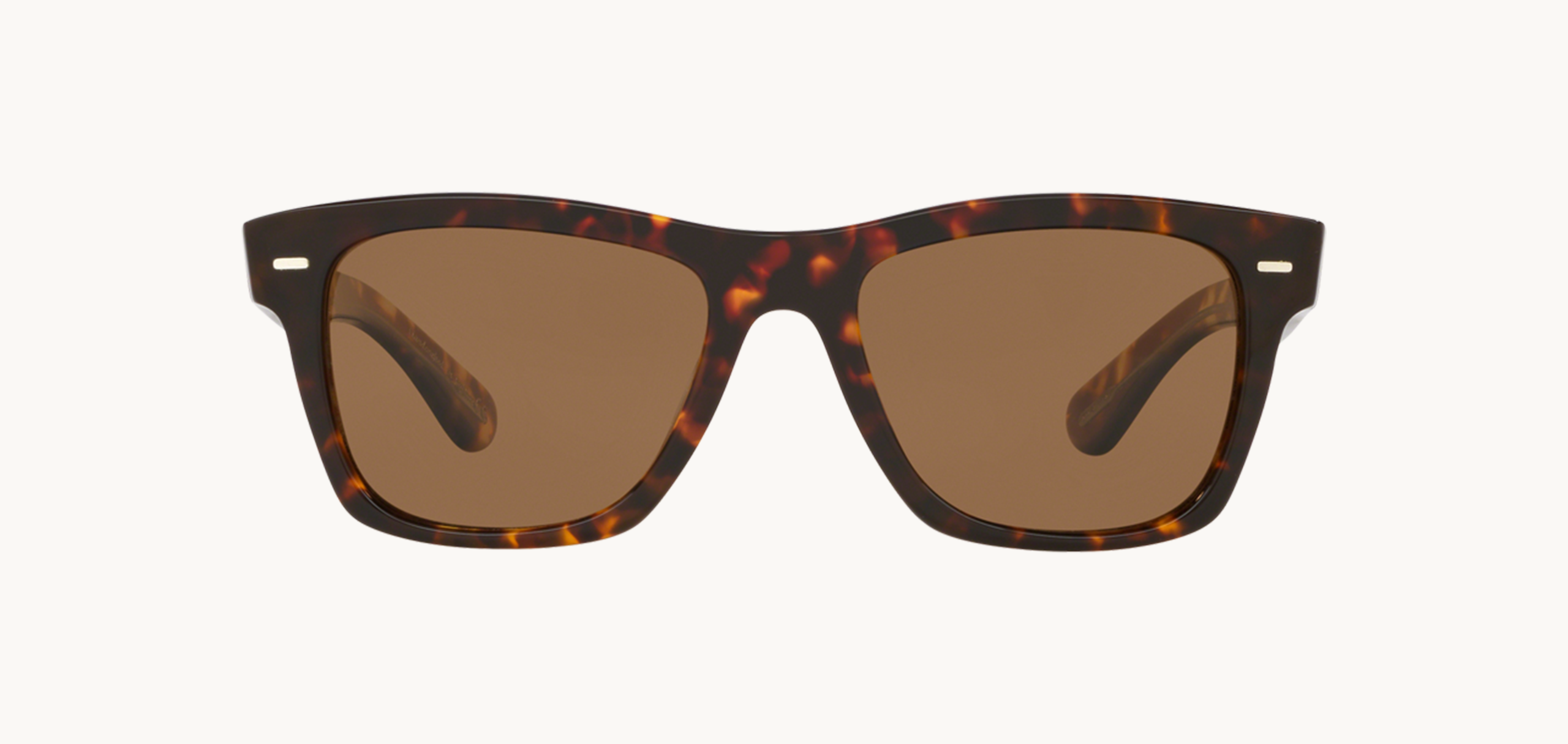 Lunettes de soleil OLIVER SUN - , Oliver Peoples, Rectangle , de couleur Ecaille foncée Marron.