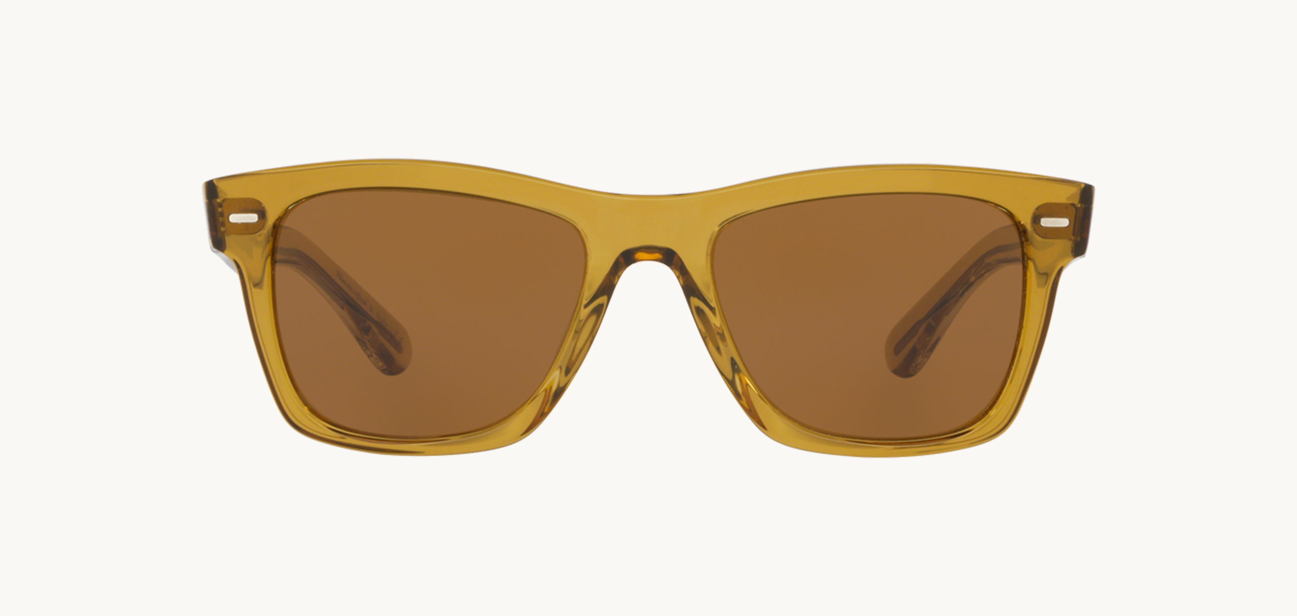 Lunettes de soleil OLIVER SUN - , Oliver Peoples, Rectangle , de couleur Transparent Jaune.