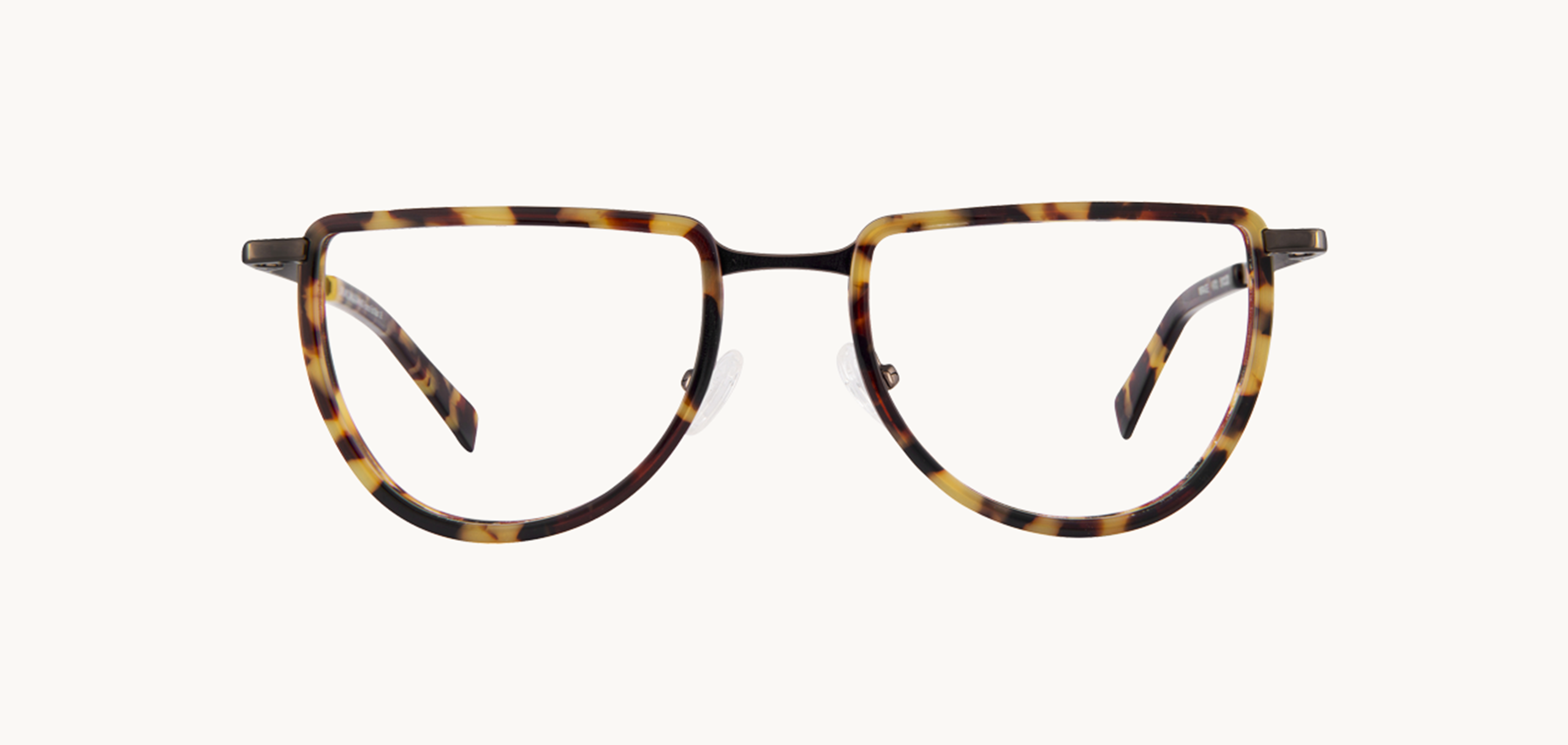 Lunettes de vue Mirage - KTO, Bruno Chaussignand, Ronde Rectangle, de couleur Noir Ecaille claire.