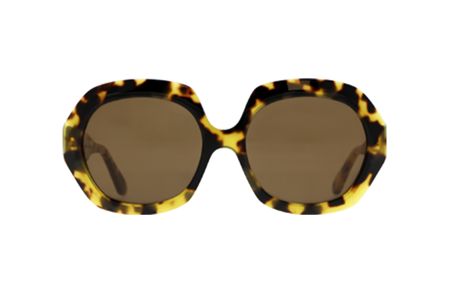 Lunettes de soleil 1962N - , Emmanuel Khan, Hexagonale Ovale, de couleur Ecaille claire .