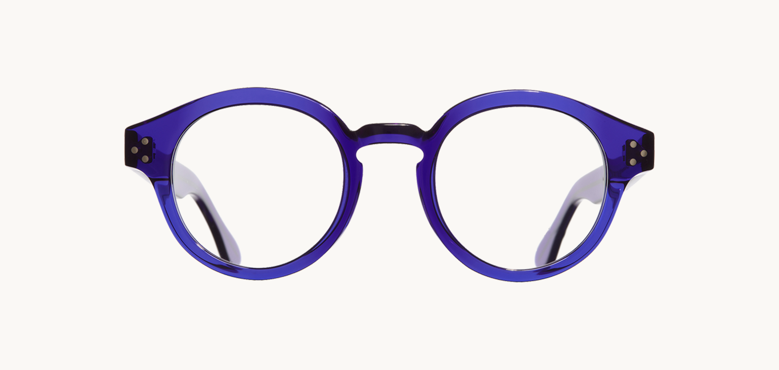 Lunettes de vue 1291 - , Cutler&Gross, Ronde , de couleur Bleu Transparent.