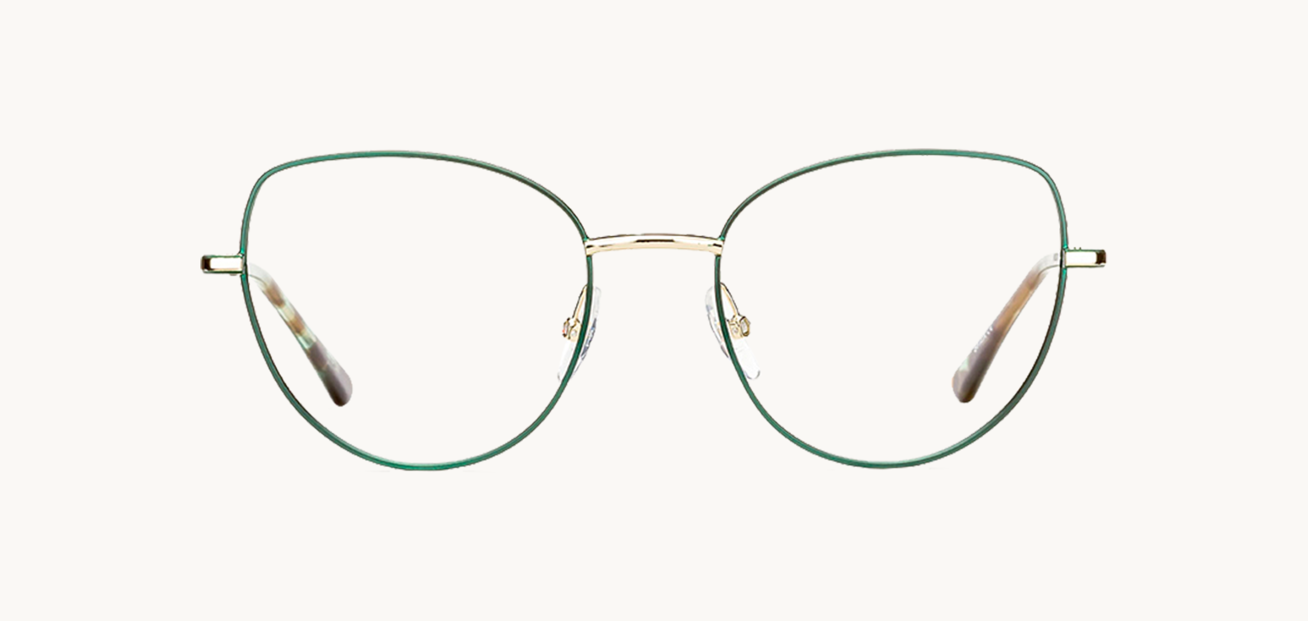 Lunettes de vue CATANI - , Etnia Barcelona, Papillon , de couleur Vert Dorée.