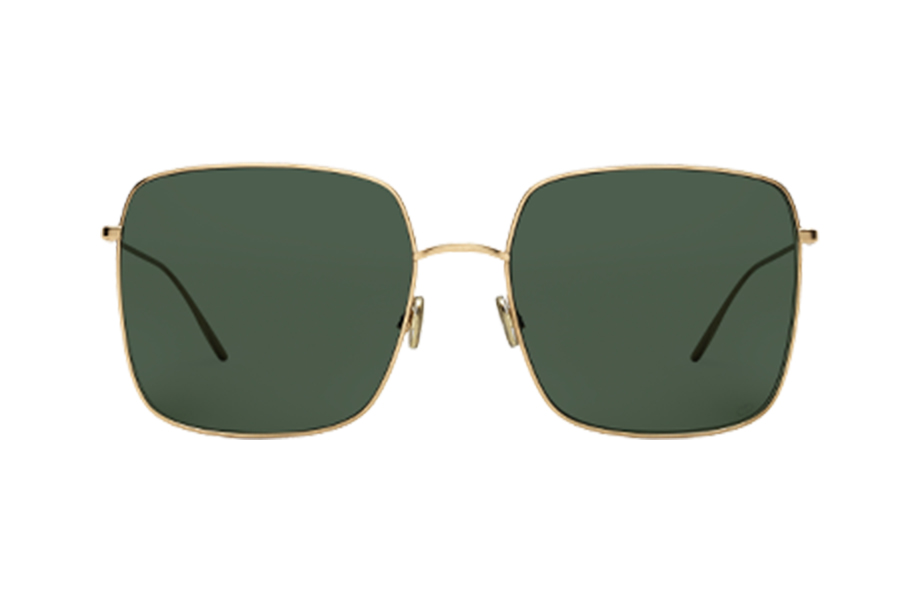 Lunettes de soleil Stellaire1 - , Dior, Rectangle , de couleur Vert Dorée.