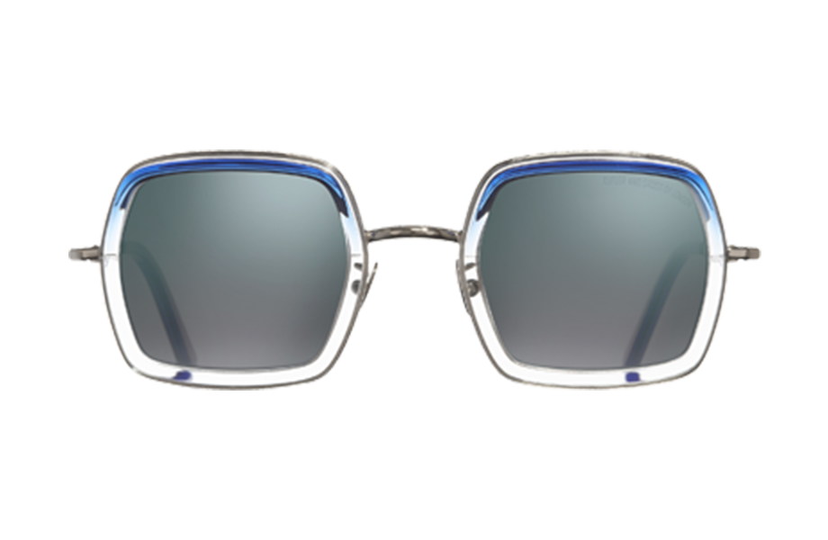 Lunettes de soleil 1301 - , Cutler&Gross, Carrée , de couleur Argentée Bleu.