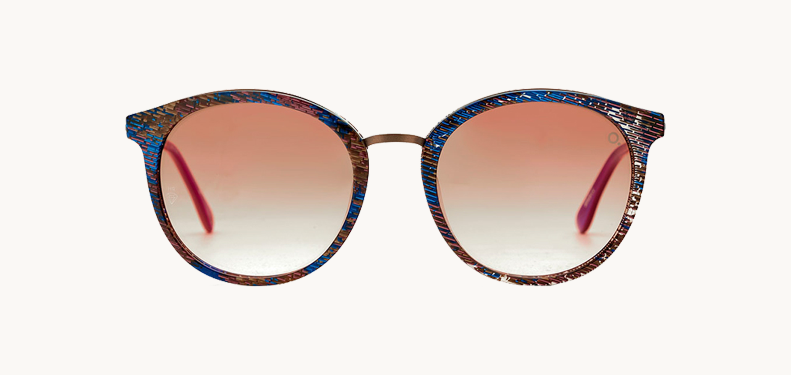 Lunettes de soleil CIES - , Etnia Barcelona, Pantos Papillon, de couleur Bleu Marron.