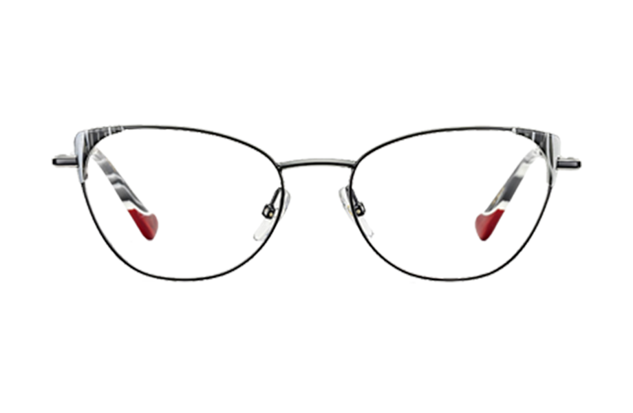 Lunettes de vue COCORA - , Etnia Barcelona, Papillon , de couleur Noir Gris.