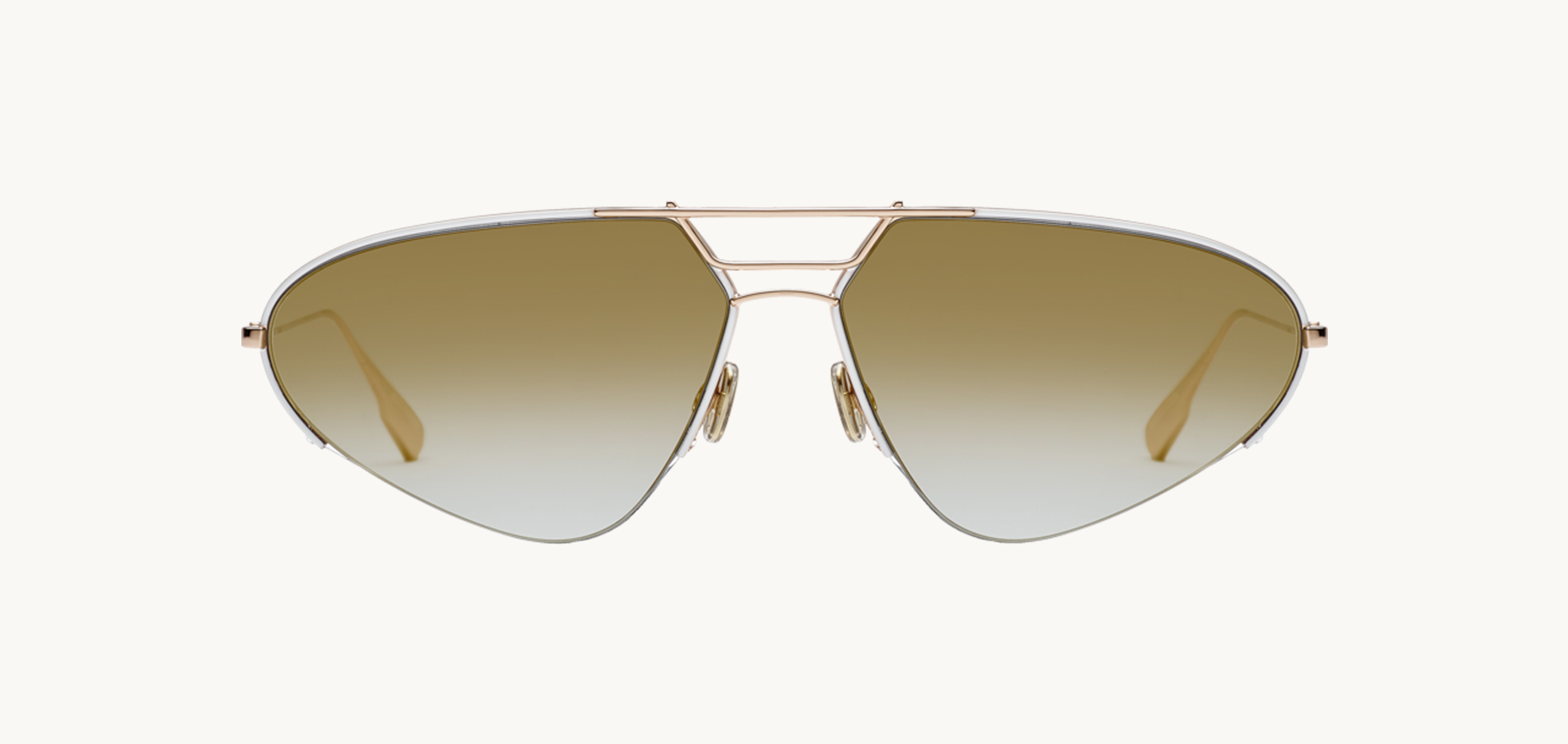 Lunettes de soleil Stellaire5 - , Dior, Hexagonale Ovale, de couleur Blanc Dorée.