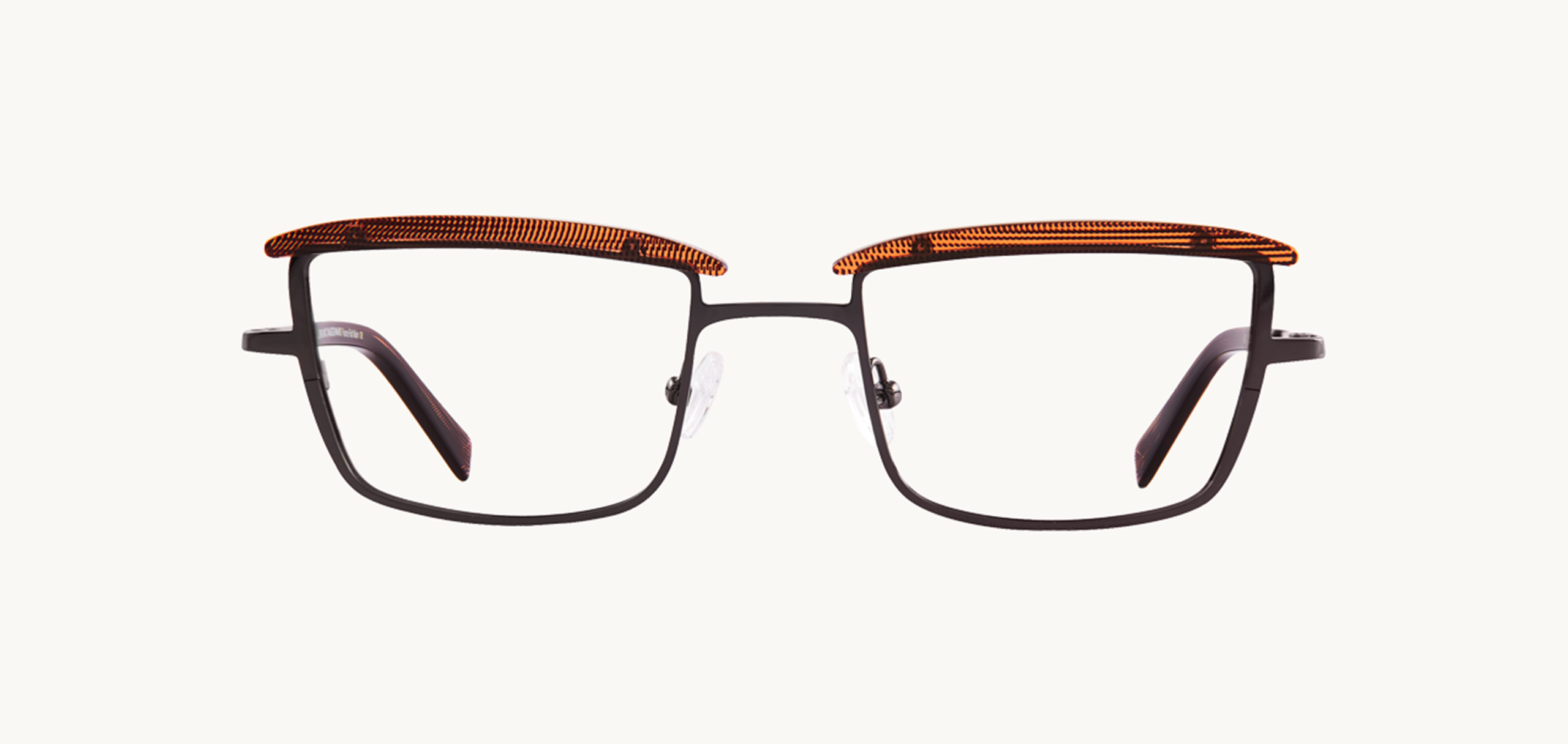 Lunettes de vue Clyde - PB5, Bruno Chaussignand, Rectangle , de couleur Ecaille Pointillé Marron.