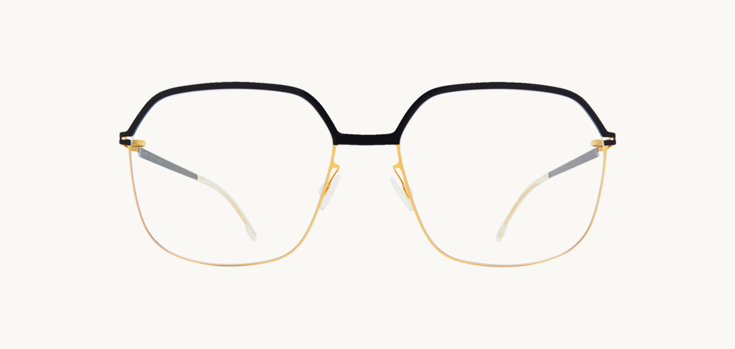 Lunettes de vue Finna - , Mykita, Hexagonale , de couleur Noir Dorée.