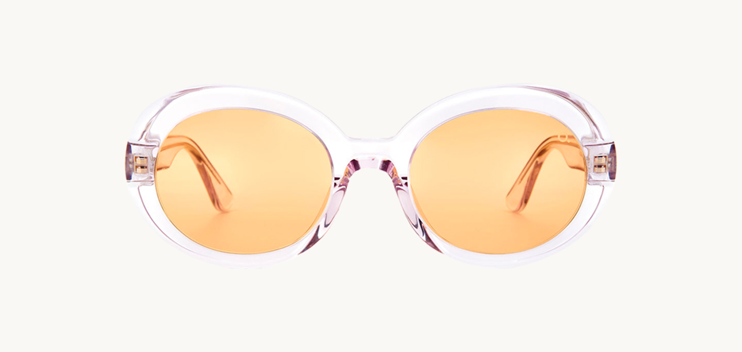 Lunettes de soleil DOLORE - , Etnia Barcelona, Ronde Ovale, de couleur Transparent Jaune.