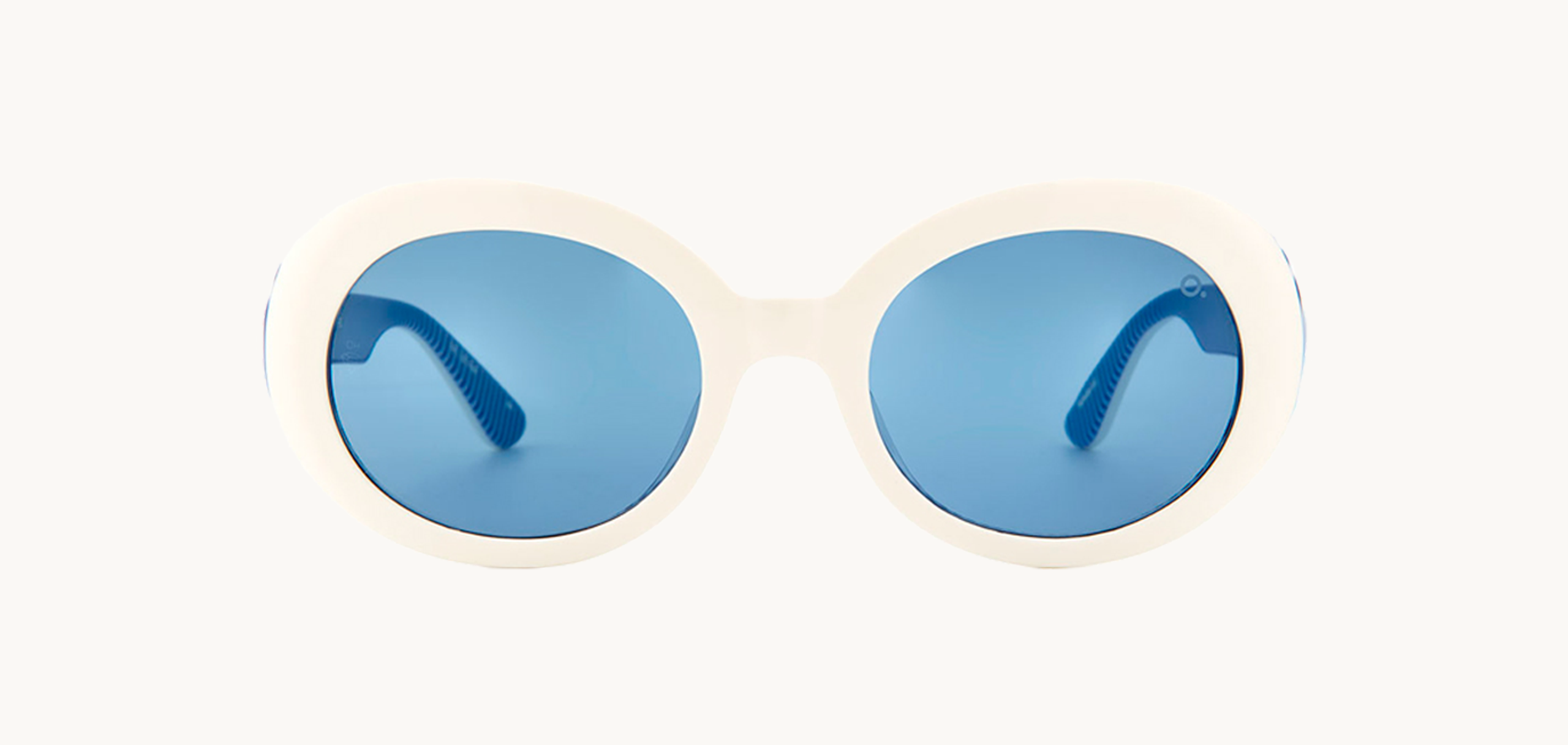 Lunettes de soleil DOLORE - , Etnia Barcelona, Ronde Ovale, de couleur Crème Bleu.