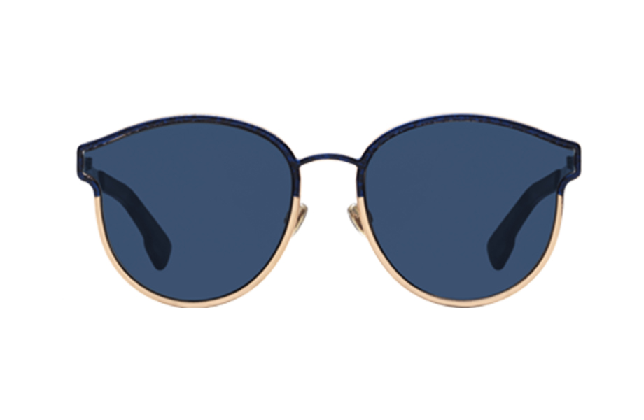 Lunettes de soleil Symmetric - , Dior, Papillon , de couleur Bleu Dorée.