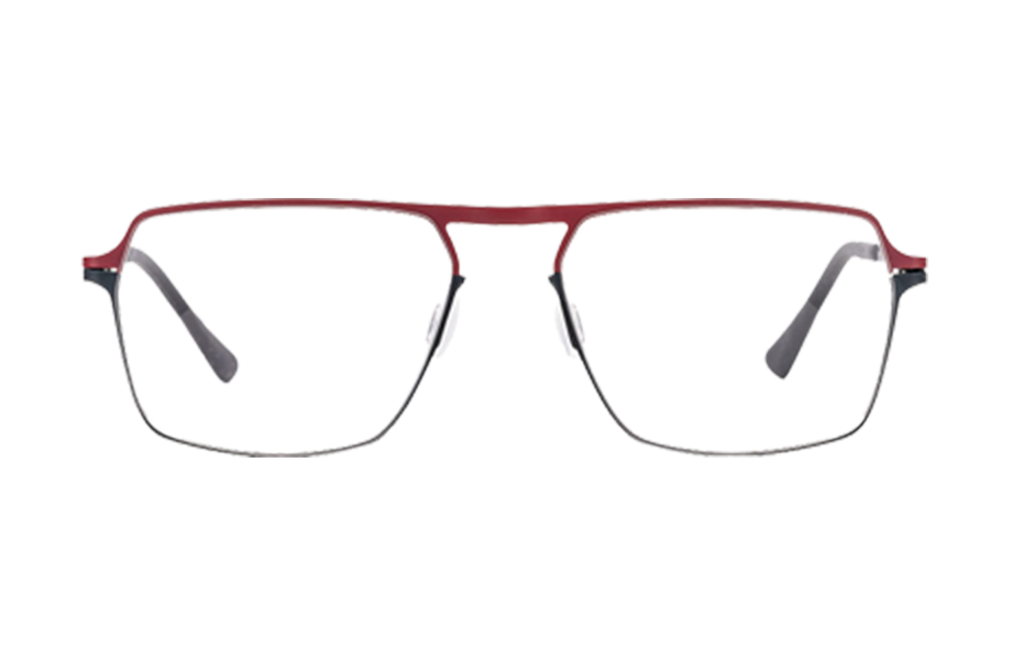 Lunettes de vue DUOMO - , Etnia Barcelona, Rectangle Pilote, de couleur Rouge Noir.