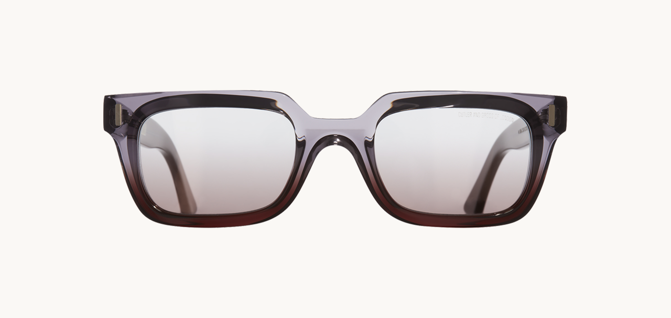 Lunettes de soleil 1306 - , Cutler&Gross, Rectangle Papillon, de couleur Transparent Gris.