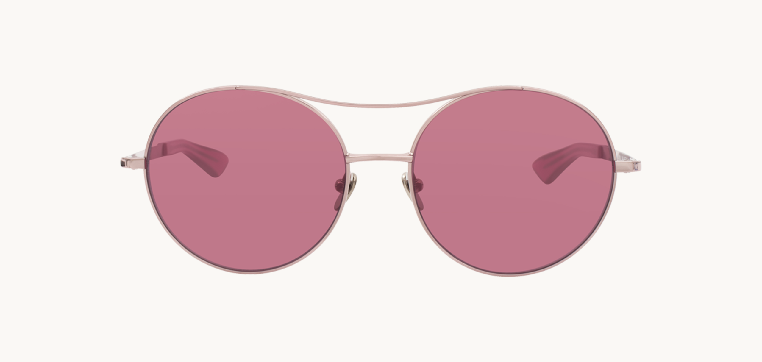 Lunettes de soleil 3050J - , Emmanuel Khan, Ronde Pilote, de couleur Argentée Rose.