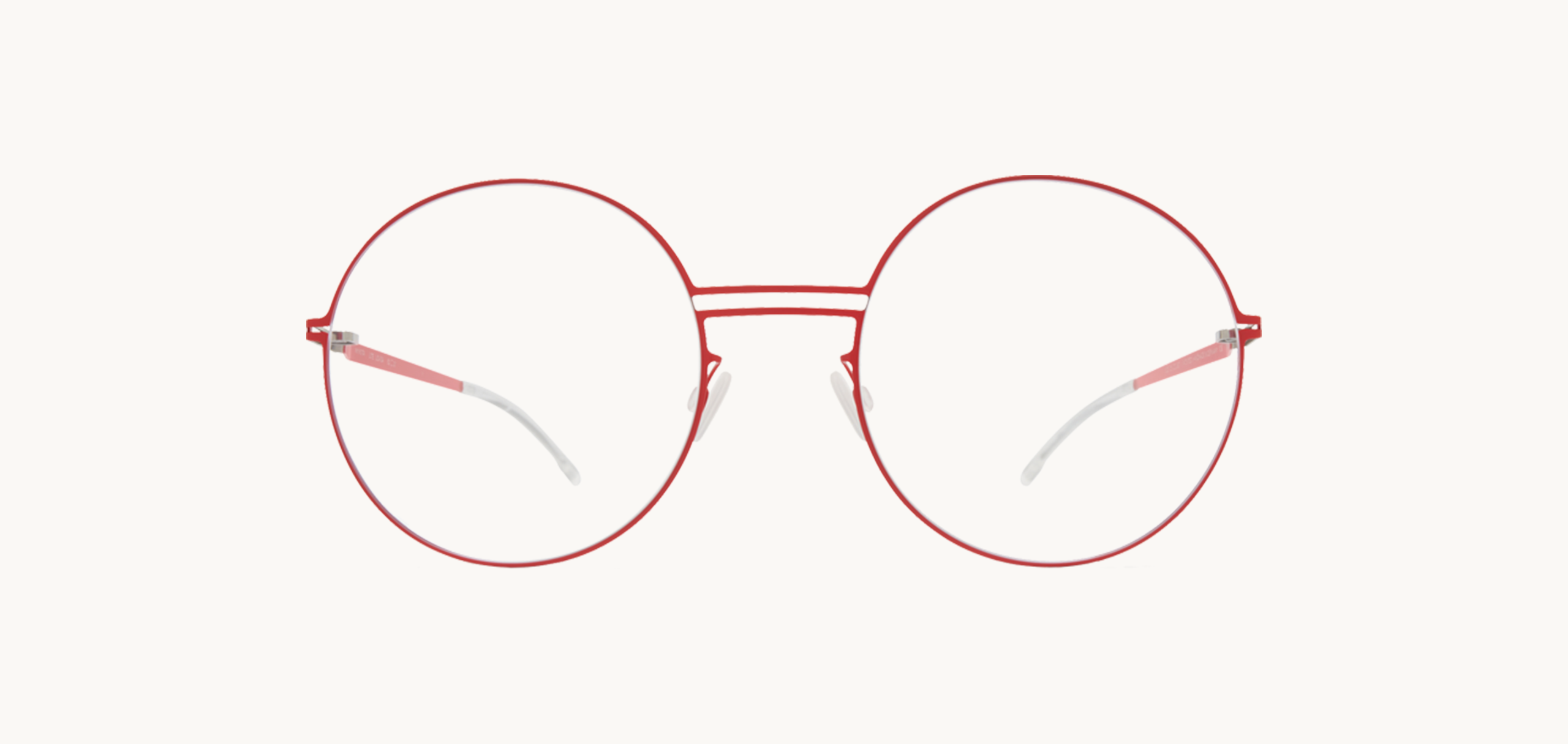 Lunettes de vue Lovisa - , Mykita, Ronde , de couleur Rouge .