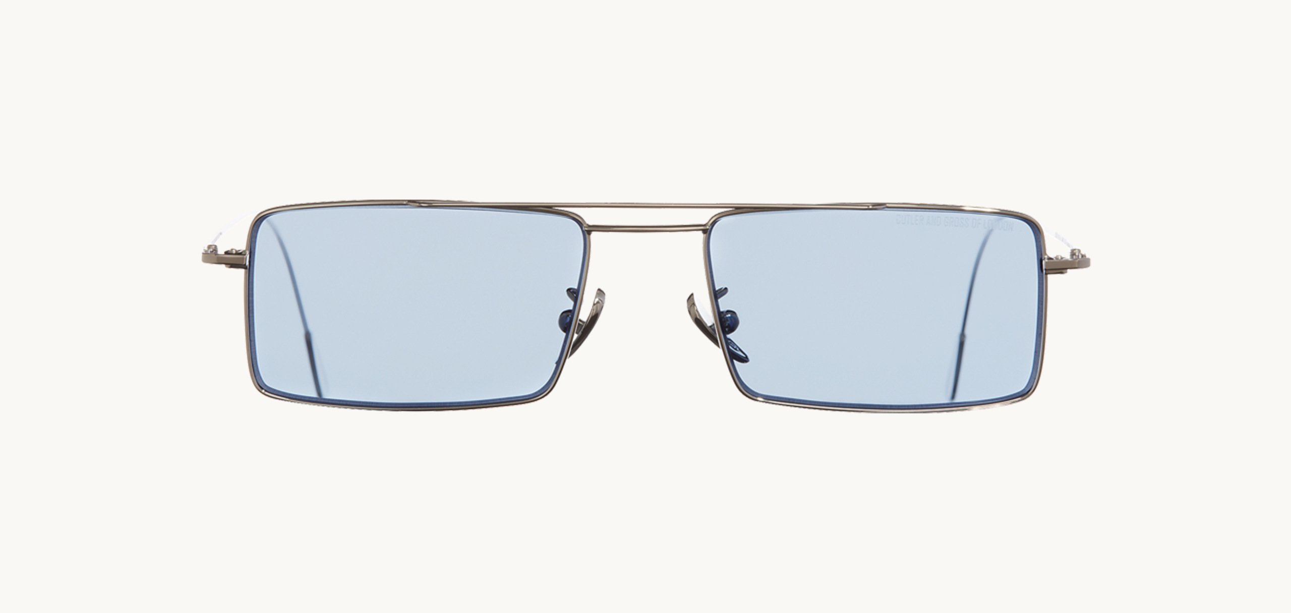 Lunettes de soleil 1308 - , Cutler&Gross, Rectangle , de couleur Argentée .