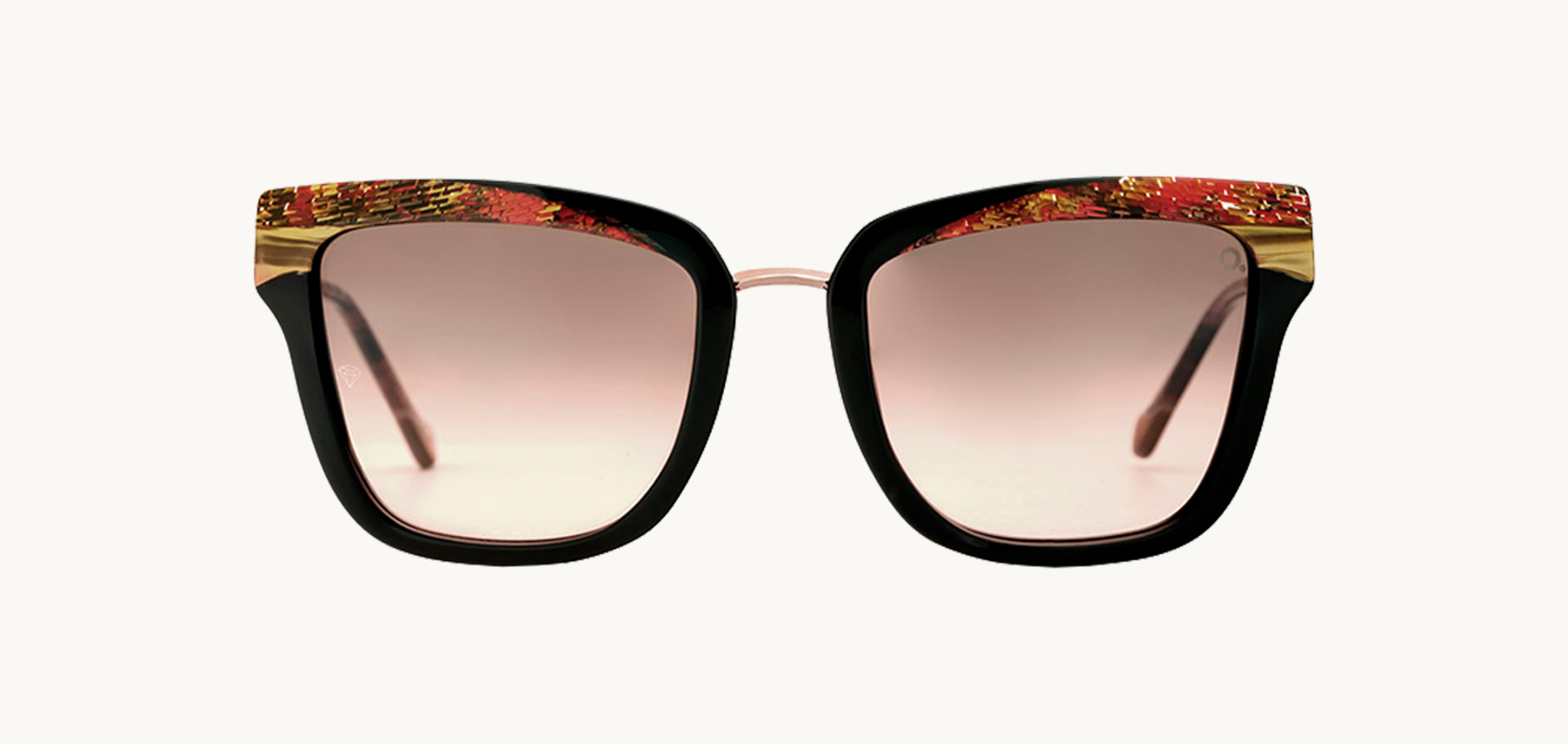 Lunettes de soleil FAMARA - , Etnia Barcelona, Carrée Papillon, de couleur Noir Dorée.