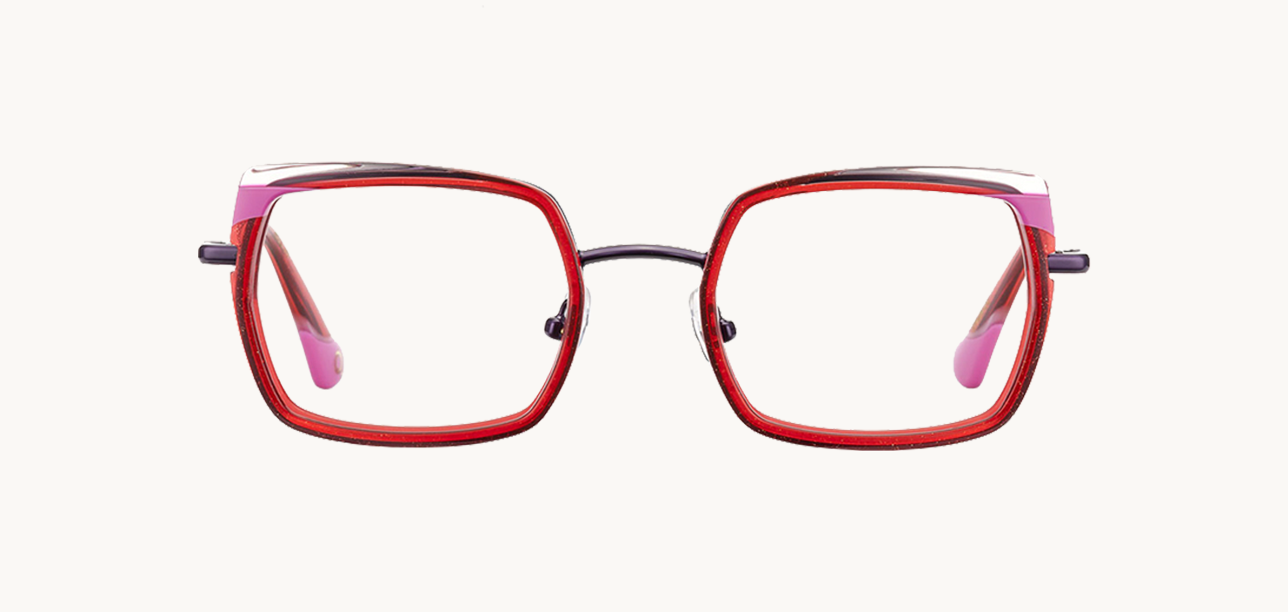 Lunettes de vue GRANAR - , Etnia Barcelona, Rectangle Papillon, de couleur Violet Rouge.