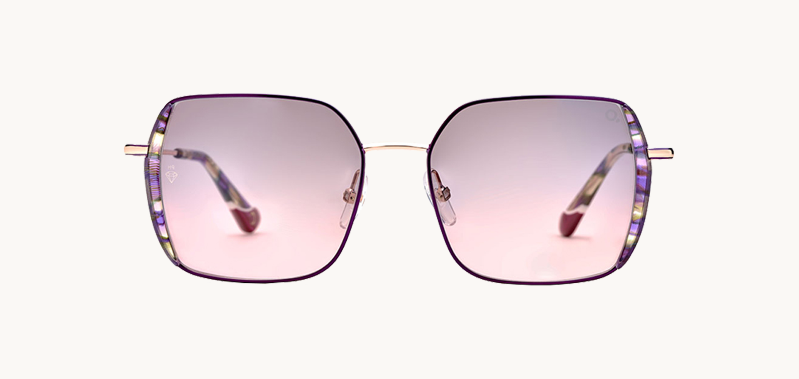 Lunettes de soleil GUAJIR - , Etnia Barcelona, Carrée , de couleur Violet Dorée.