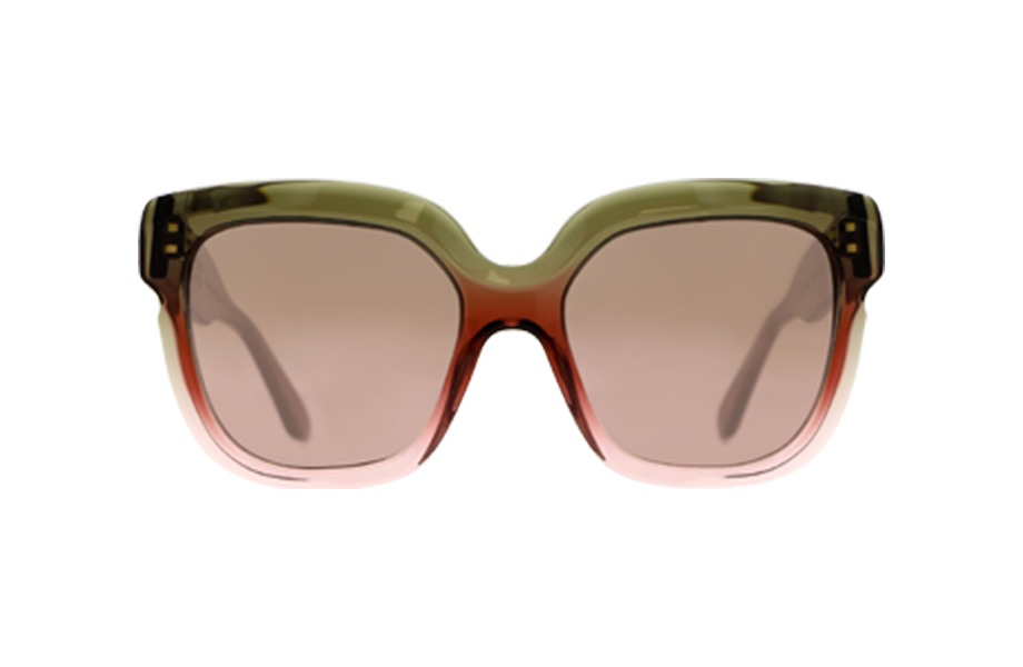 Lunettes de soleil 5080 - , Emmanuel Khan, Carrée Papillon, de couleur Vert Marron.