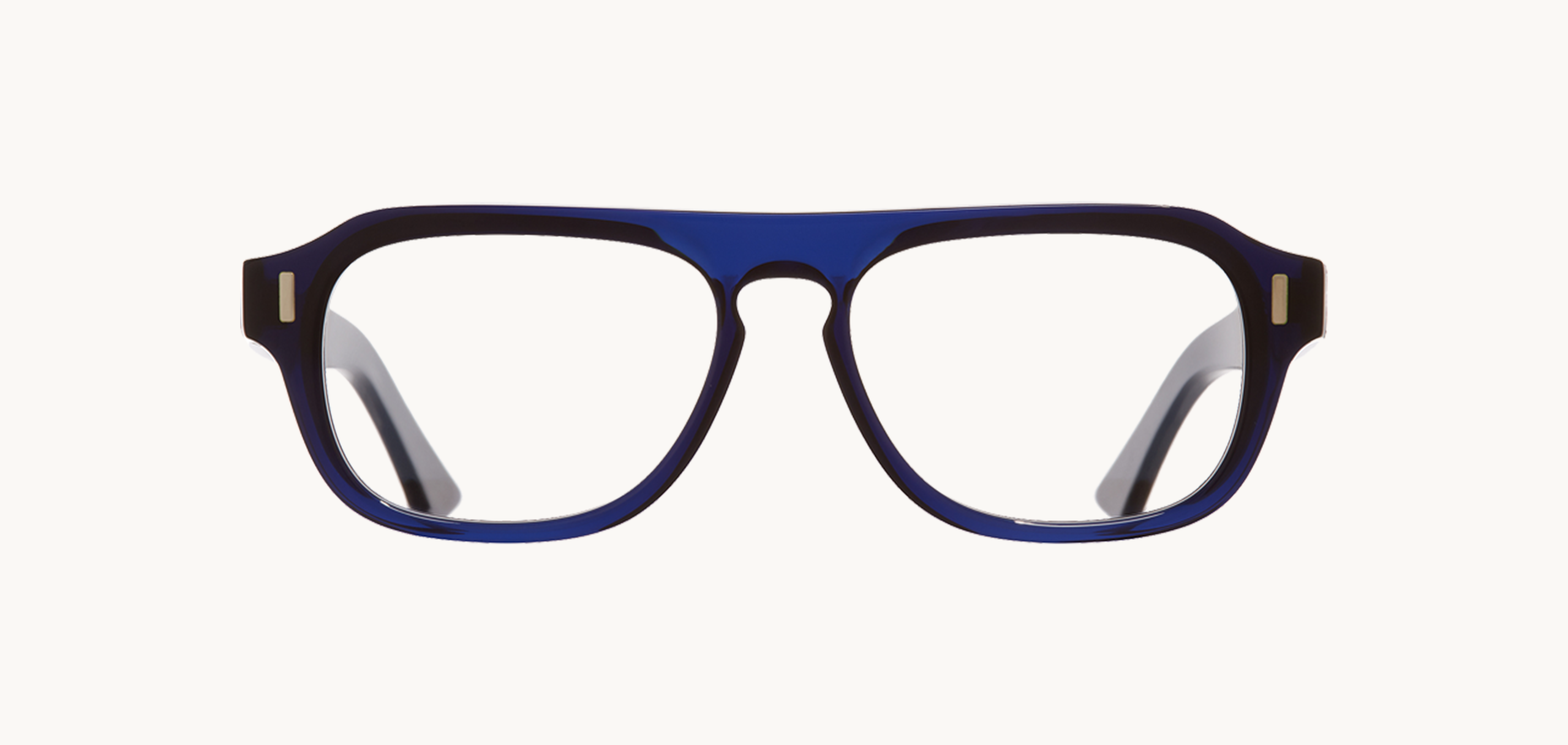 Lunettes de vue 1319 - , Cutler&Gross, Rectangle Pilote, de couleur Transparent Bleu.