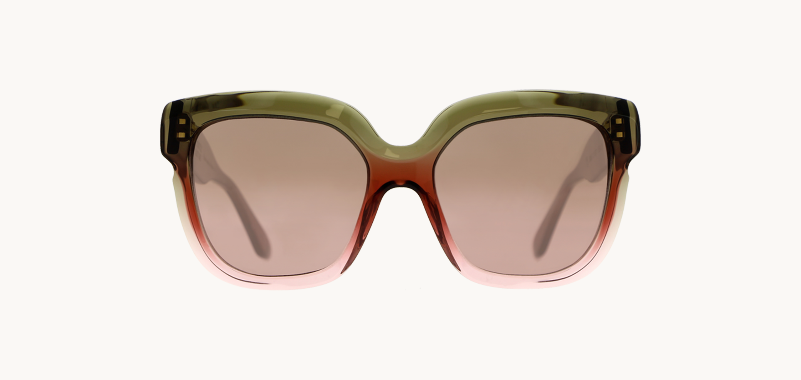 Lunettes de soleil 5080 - , Emmanuel Khan, Carrée Papillon, de couleur Vert Marron.