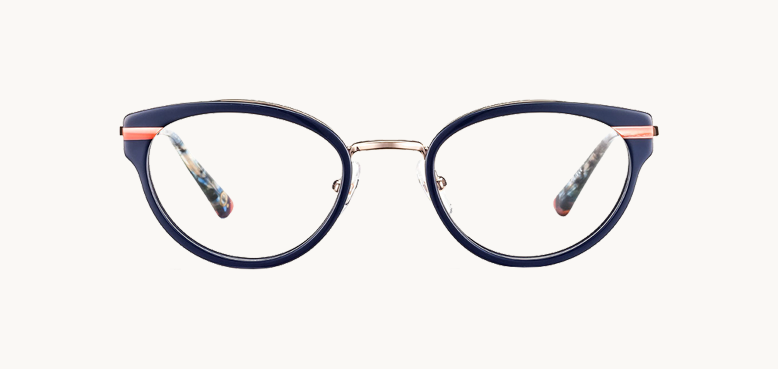 Lunettes de vue HAYA - , Etnia Barcelona, Ovale Papillon, de couleur Bleu Dorée.