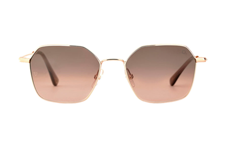 Lunettes de soleil HUDSON - , Etnia Barcelona, Carrée Hexagonale, de couleur Rose Dorée.