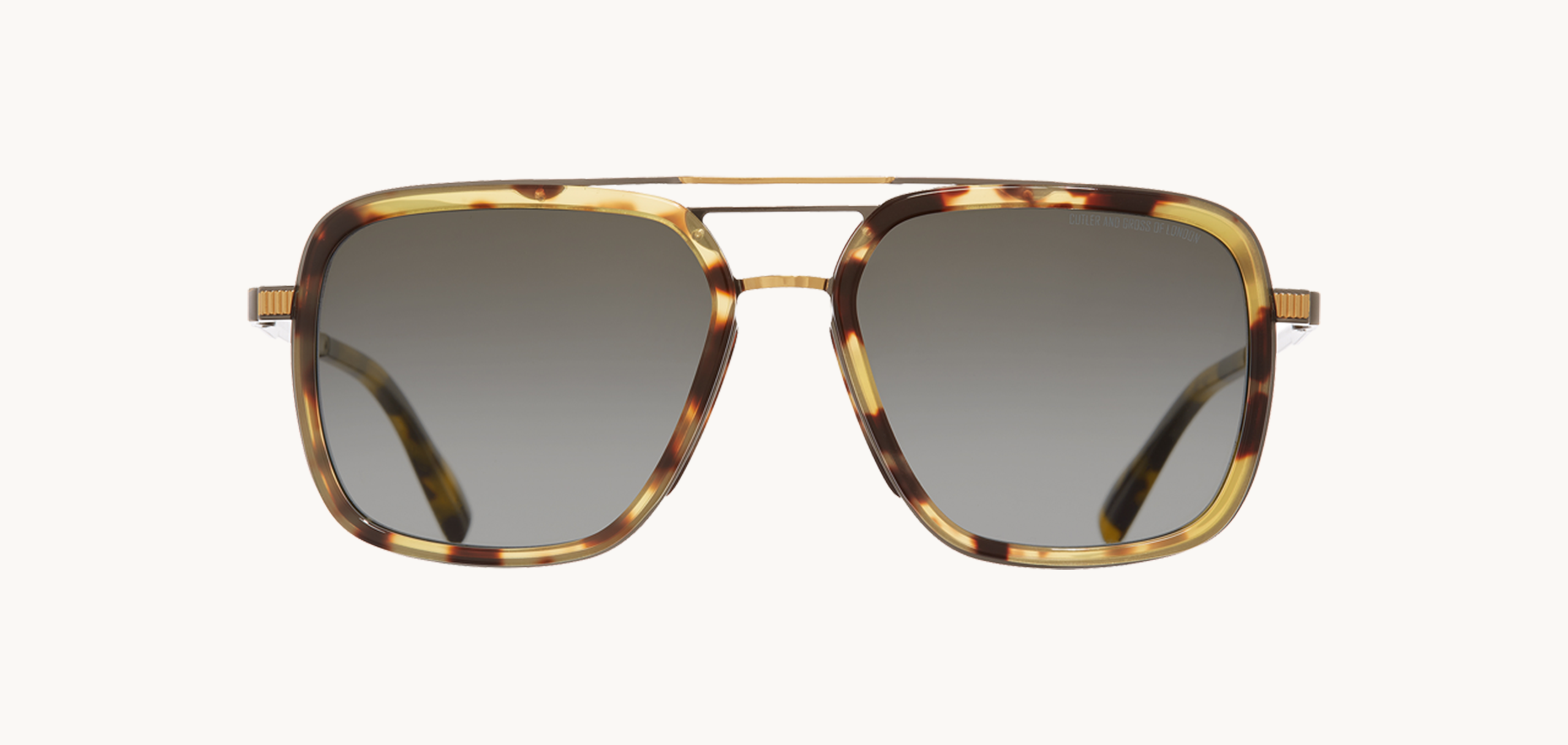 Lunettes de soleil 1324 - , Cutler&Gross, Carrée Pilote, de couleur Ecaille claire Marron.