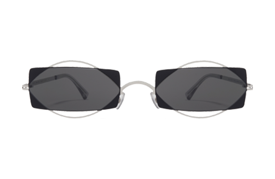 Lunettes de soleil Charlotte - , Mykita, Ronde Rectangle, de couleur Gris Noir.