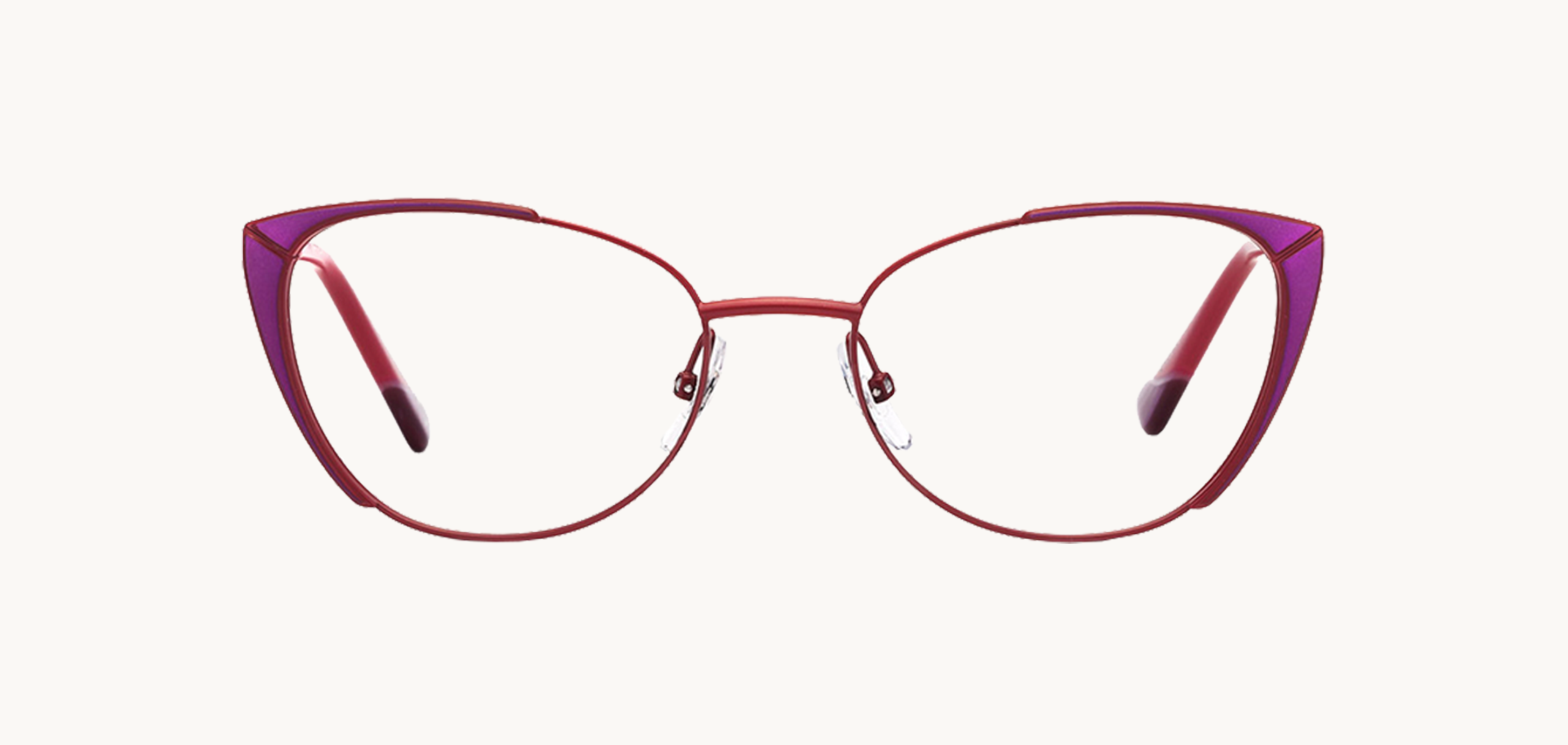 Lunettes de vue JASMIN - , Etnia Barcelona, Ovale Papillon, de couleur Rouge Violet.