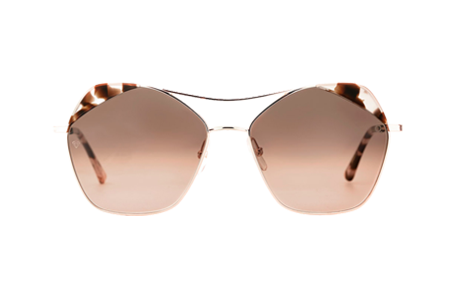 Lunettes de soleil KALAHA - , Etnia Barcelona, Pilote Hexagonale, de couleur Ecaille claire Rose.