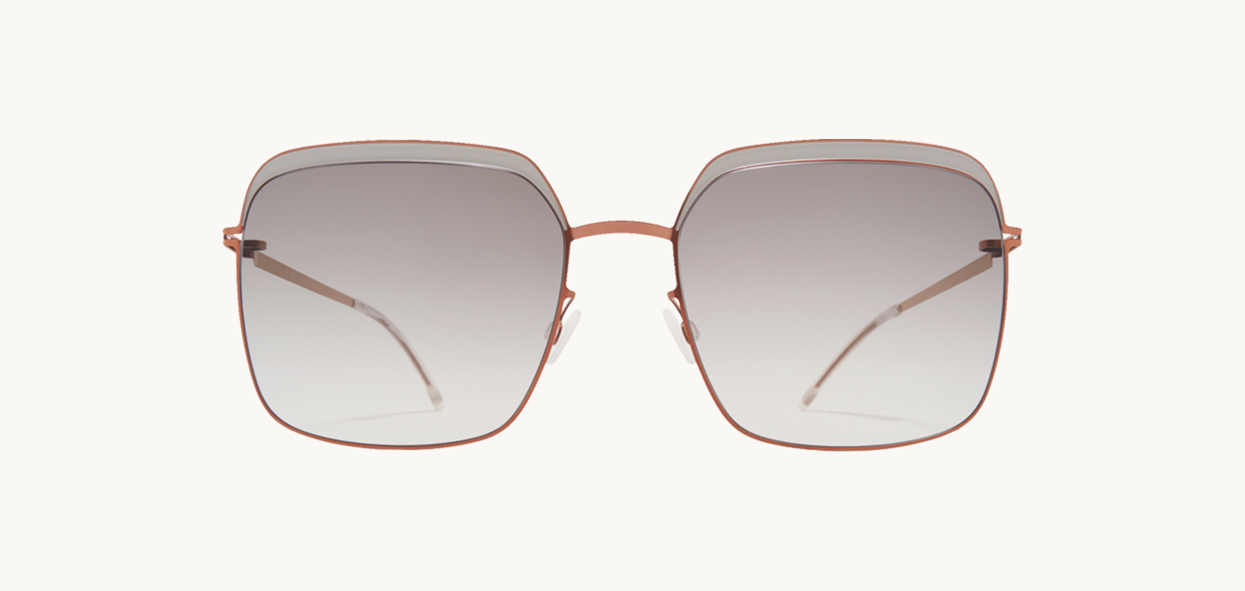 Lunettes de soleil Dalia - , Mykita, Carrée , de couleur Blanc Cuivre.