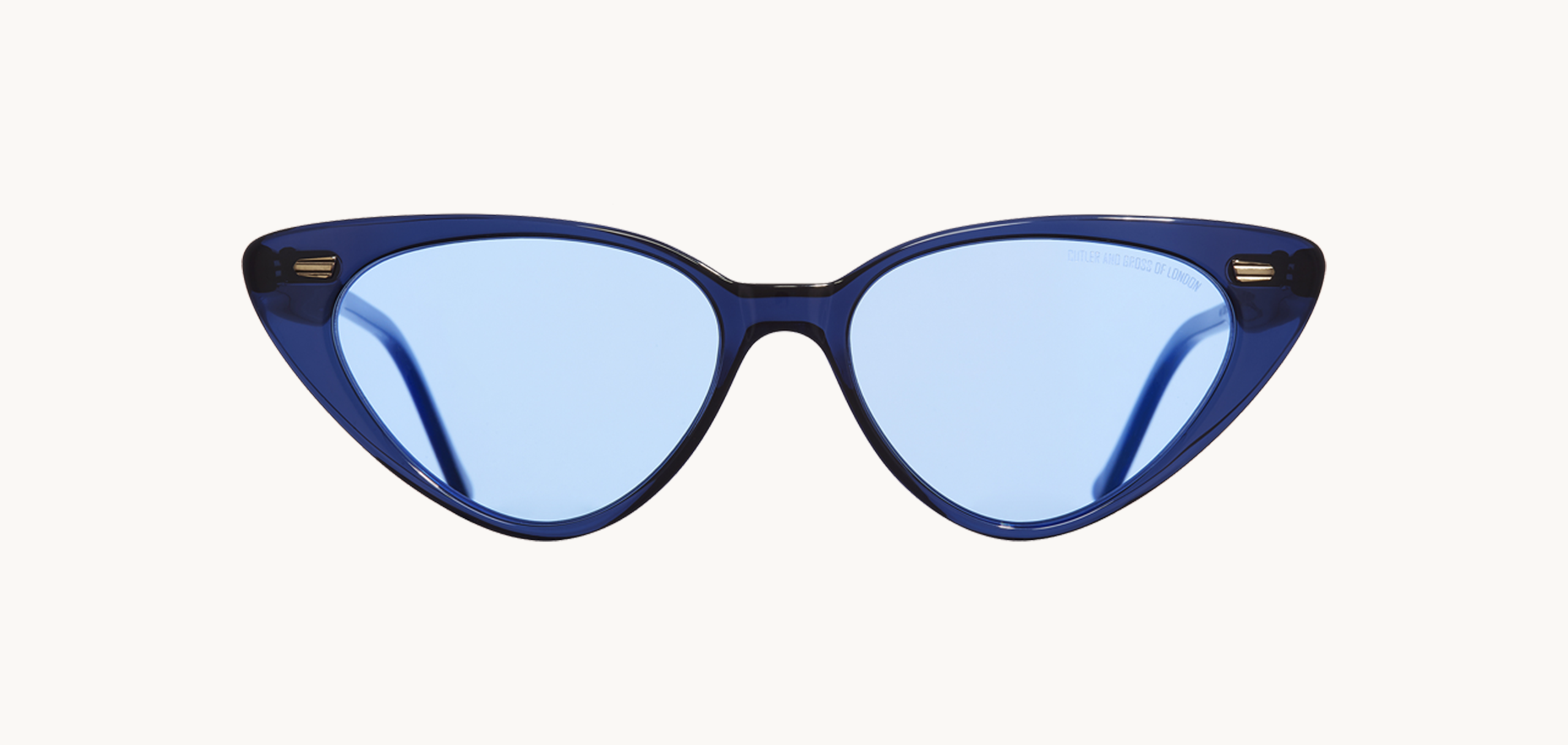 Lunettes de soleil 1330 - , Cutler&Gross, Pantos Papillon, de couleur Transparent Bleu.