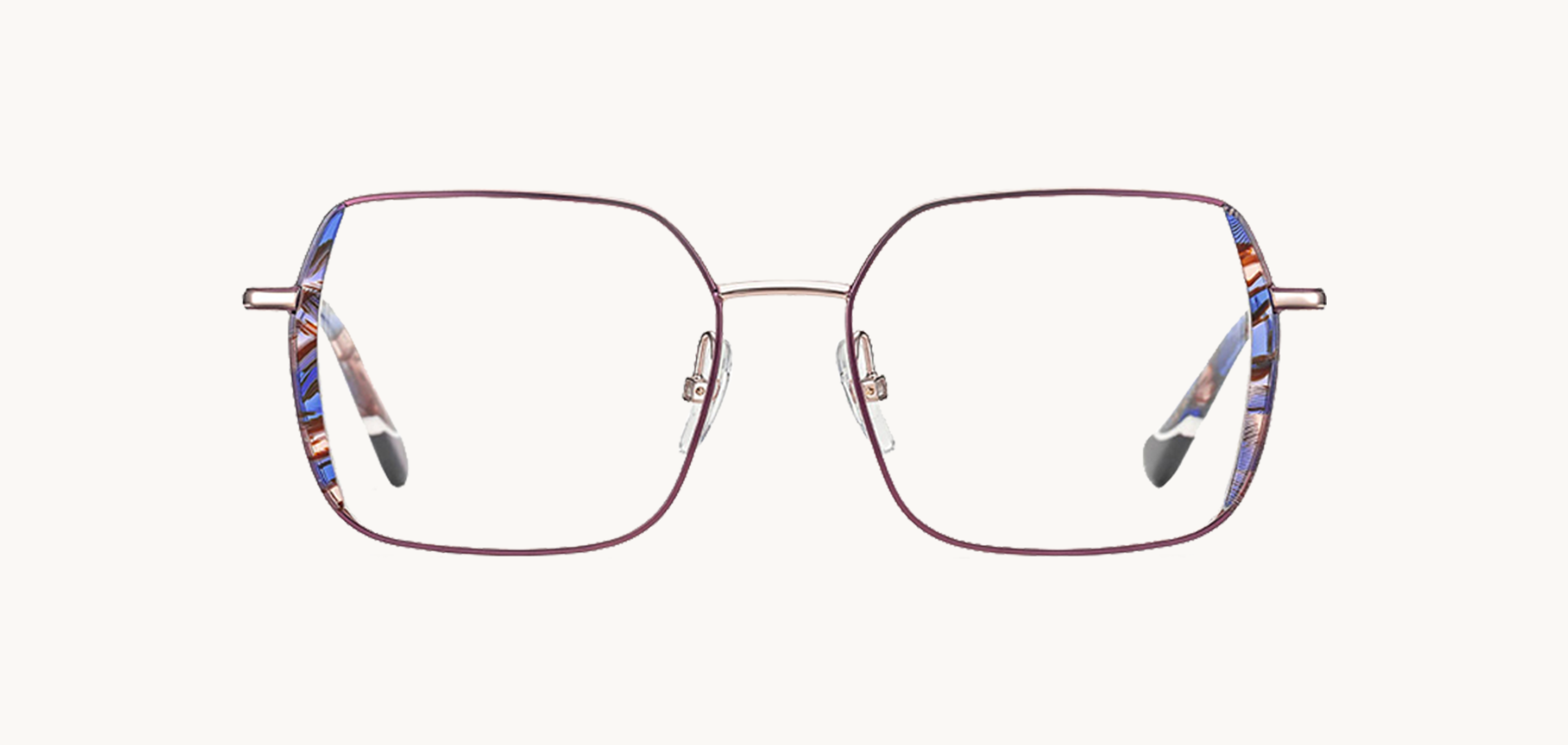 Lunettes de vue KILIMA - , Etnia Barcelona, Carrée , de couleur Violet Bleu.