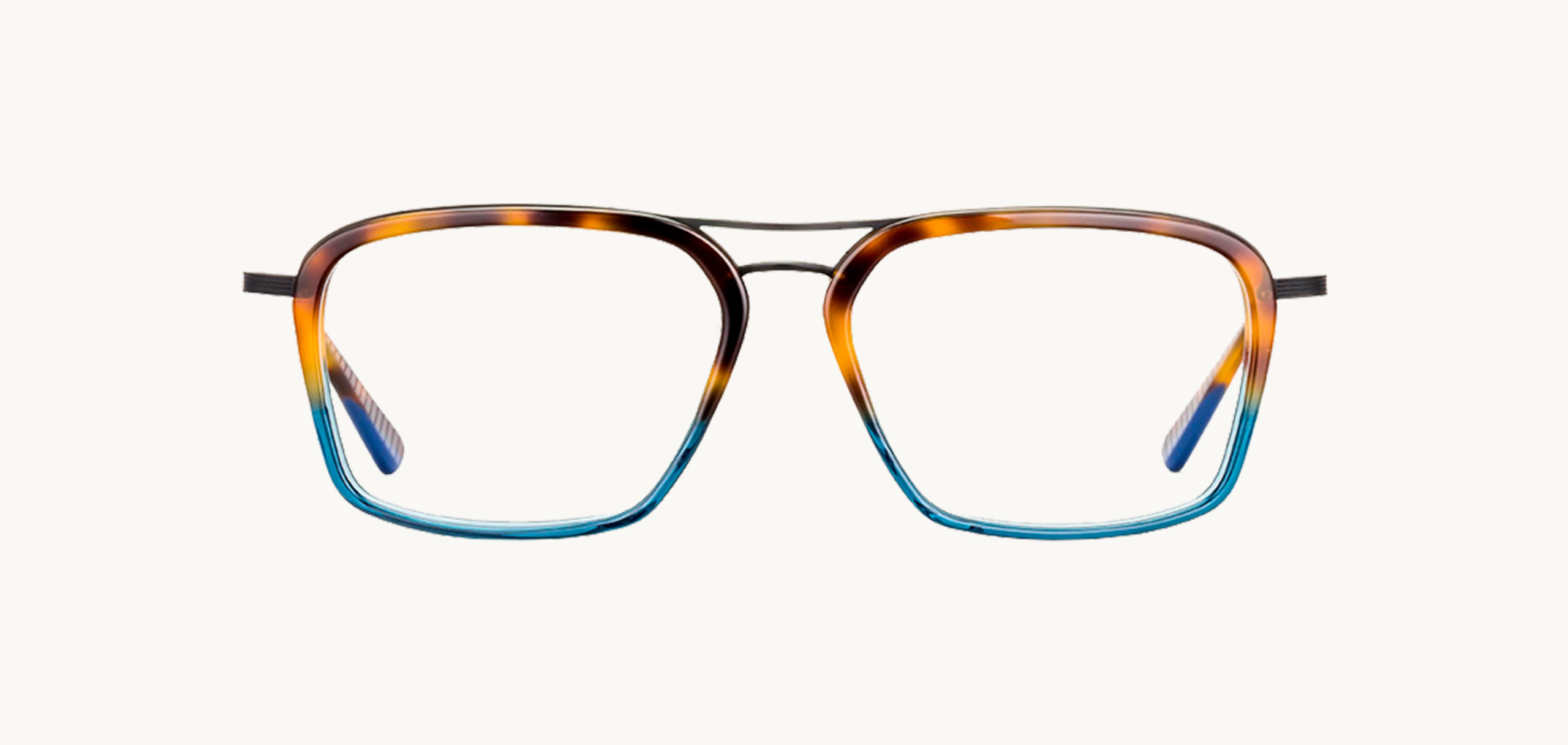 Lunettes de vue KINGST - , Etnia Barcelona, Pilote Rectangle, de couleur Ecaille claire Noir.