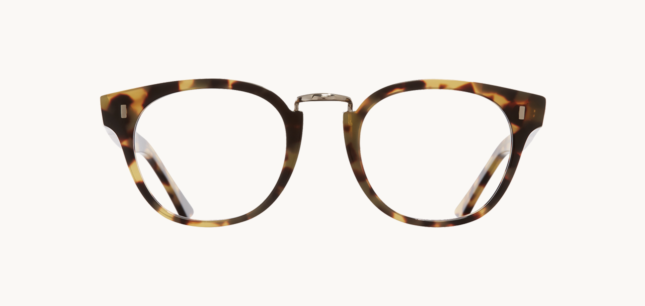 Lunettes de vue 1336 - , Cutler&Gross, Ronde , de couleur Argentée Ecaille claire.