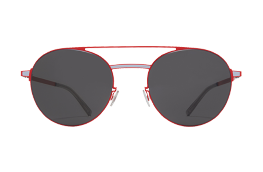 Lunettes de soleil Eri - , Mykita, Pilote Ronde, de couleur Rouge Argentée.