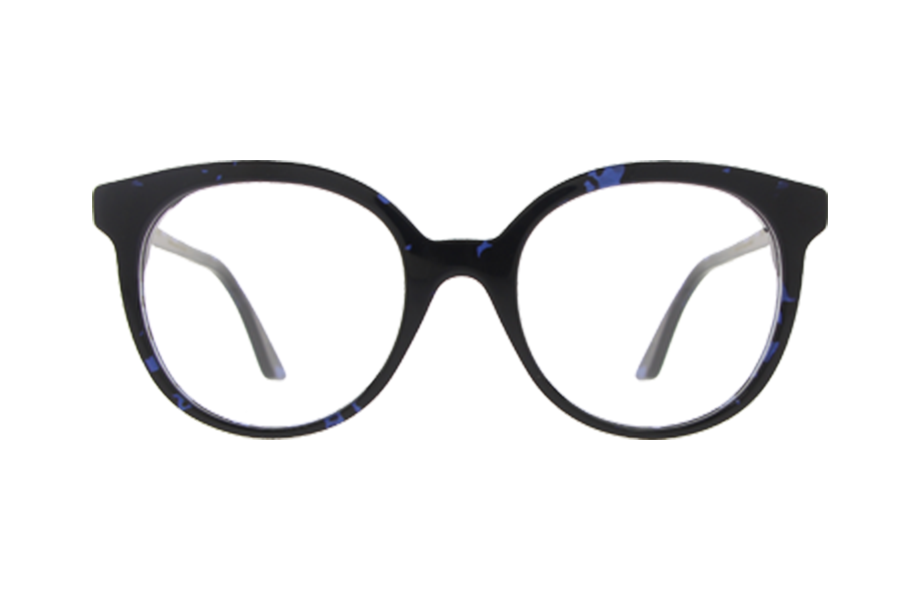 Lunettes de vue 11620 - , Emmanuel Khan, Papillon , de couleur Moucheté Bleu.